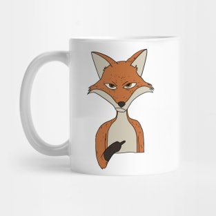 Grumpy Fox Holding Middle Finger Mug